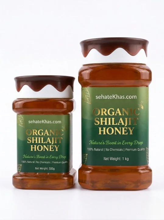 sehat khas honey shilajit 500g jar – pure himalayan blend