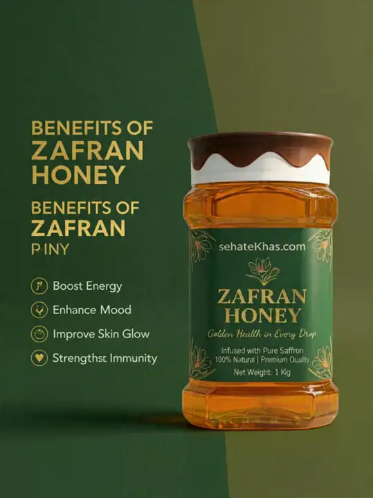 sehat khas zafran honey 1kg jar – pure saffron honey sehat khas zafran honey 1kg jar – pure saffron honey