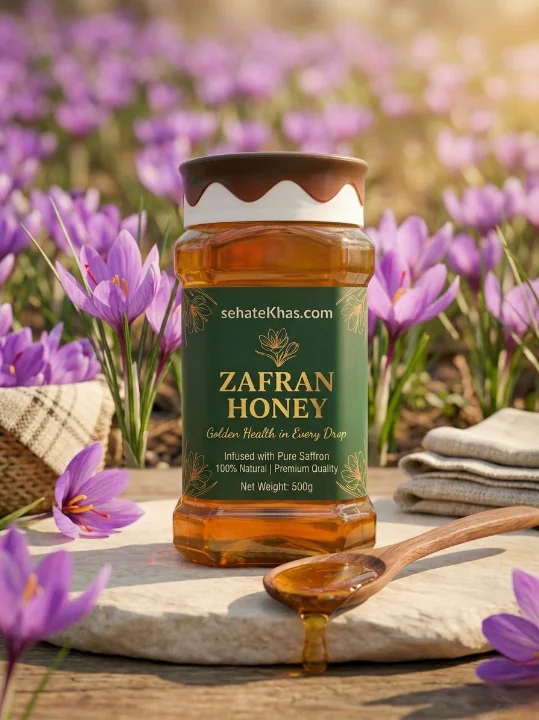 Sehat Khas Zafran Honey 500g jar premium saffron honey